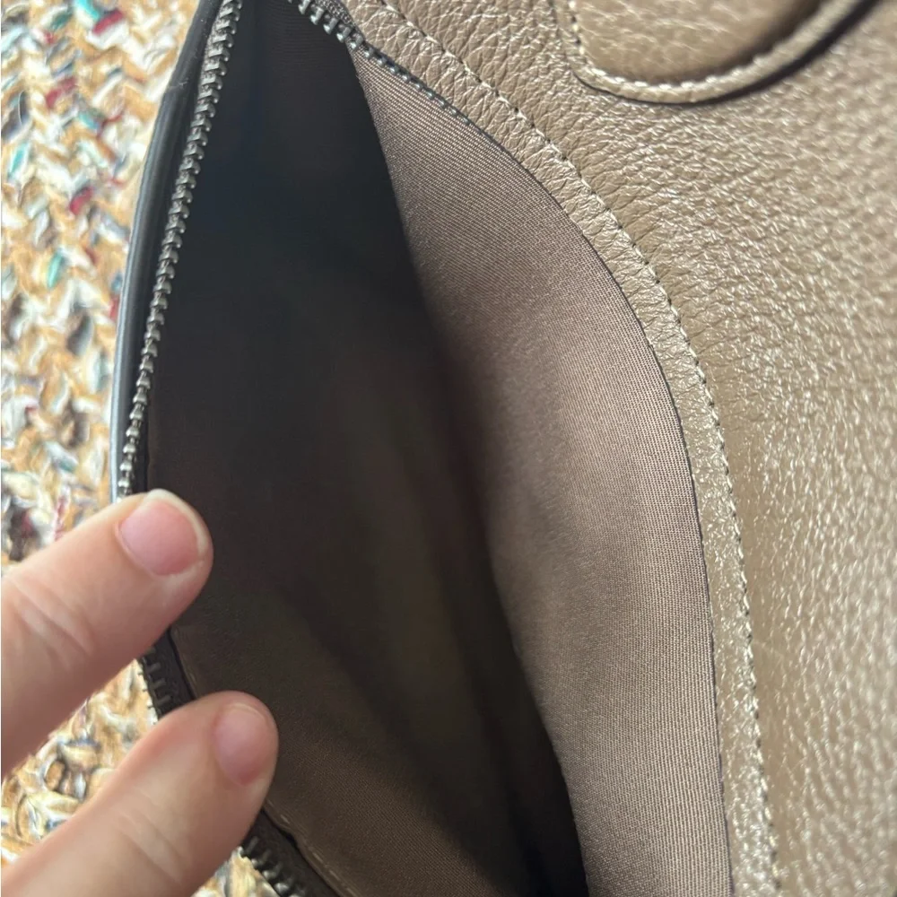 Coach Large Rowen in Dark Slate Pebbled Leather Bowling
